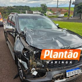 Fotos de Motociclista é intubado e socorrido em estado gravíssimo após acidente com caminhonete em Maringá