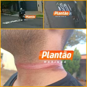 Fotos de Motociclista fica ferido após acidente com fios soltos em Maringá