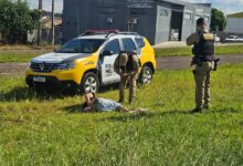 Fotos de Suspeito de tráfico fica ferido em acidente durante perseguição policial em Maringá