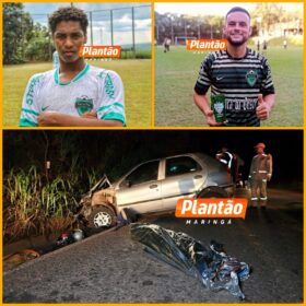 Fotos de Amigos que retornavam de uma partida de futebol morrem em grave acidente no Contorno Sul em Maringá