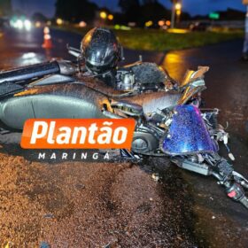 Fotos de Colisão entre ônibus e motocicleta deixa motociclista ferido em Maringá