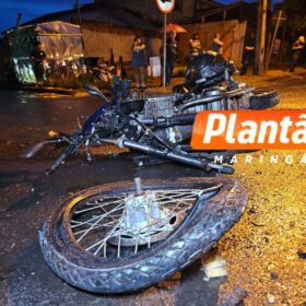 Fotos de Colisão entre ônibus e motocicleta deixa motociclista ferido em Maringá