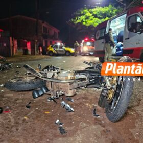 Fotos de Colisão frontal entre motos deixa dois feridos em Sarandi