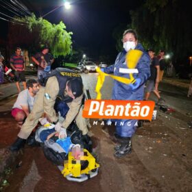 Fotos de Colisão frontal entre motos deixa dois feridos em Sarandi