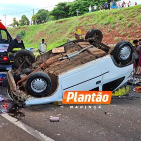 Fotos de Pai e mãe morrem e filho de 4 anos fica em estado grave após acidente no Contorno Norte em Maringá