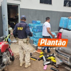 Fotos de PRF apreende em Maringá Hilux com mais de uma tonelada e meia de maconha - Veja o momento da perseguição