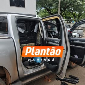 Fotos de PRF apreende em Maringá Hilux com mais de uma tonelada e meia de maconha - Veja o momento da perseguição