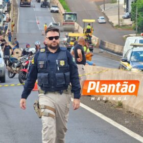 Fotos de Vídeo mostra carreta explodindo após colisão com dois caminhões em Maringá, duas pessoas morreram