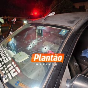 Fotos de Jovem é executado com 20 tiros dentro de carro; mãe também foi baleada em Maringá