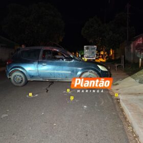 Fotos de Jovem é executado com 20 tiros dentro de carro; mãe também foi baleada em Maringá