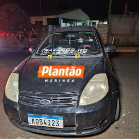 Fotos de Jovem é executado com 20 tiros dentro de carro; mãe também foi baleada em Maringá