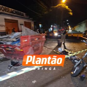 Fotos de Jovem morre em acidente de moto ao colidir contra caçamba em Maringá