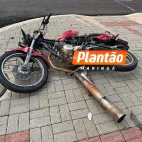 Fotos de Motociclista é arremessado após carro avança preferencial em Maringá