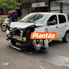 Fotos de Motociclista é arremessado após carro avança preferencial em Maringá