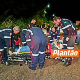 Fotos de Motociclista é intubado após queda de moto em Maringá