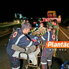 Fotos de Motociclista fica gravemente ferido após bater na traseira de caminhão em Maringá