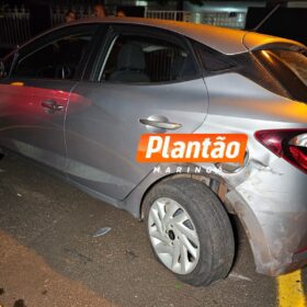 Fotos de Motorista com suspeita de embriaguez capota carro após bater em veículo estacionado em Maringá